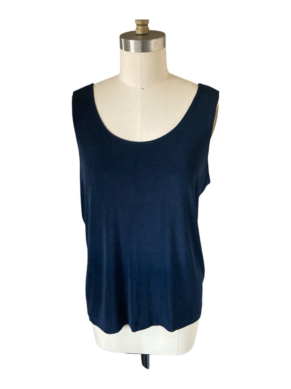Chico's Navy Scoop Neck Tank, Sz 3